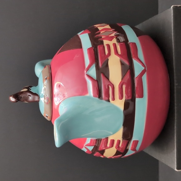 Pendleton Home Collection,Blue/Red Ranch house Tea Pot. - Picture 3 of 11